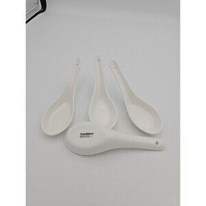 Crate and Barrel Porcelain Ramen Soup Spoon Set Of 4
